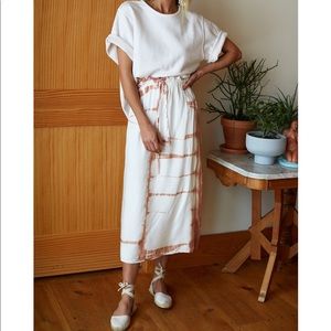 Emerson Fry Terracotta Tie Dye Drawstring Skirt